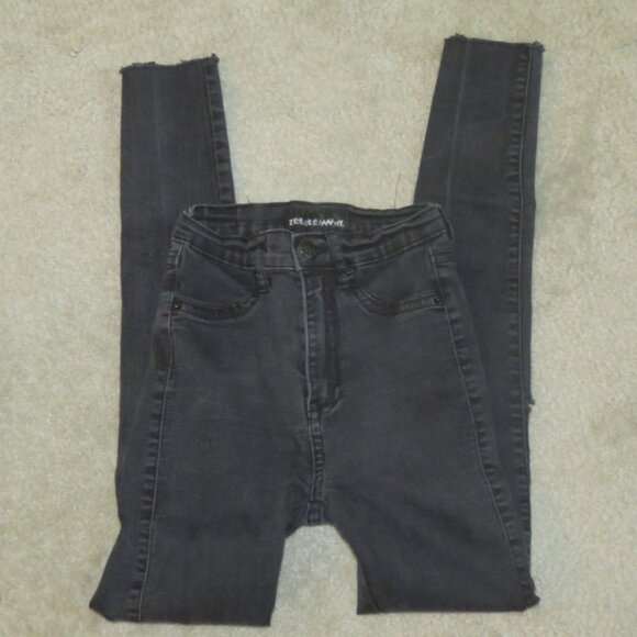 ZEE.GEE.WHY. Black Swizzle Sticks Mid Super Duper Skinny Jeans Size 25 - Picture 2 of 16